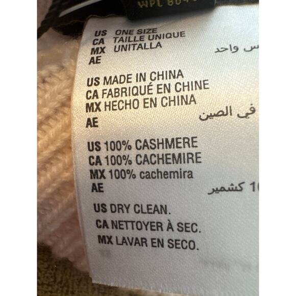 Brand New Cashmere Charter Club Women's One Size Tan-Blue Beanie Hat - Picture 4 of 5